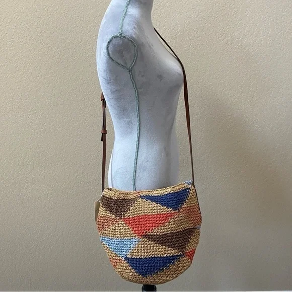 NWT Raffia Lucky Brand bucket purse - Picture 7 of 11